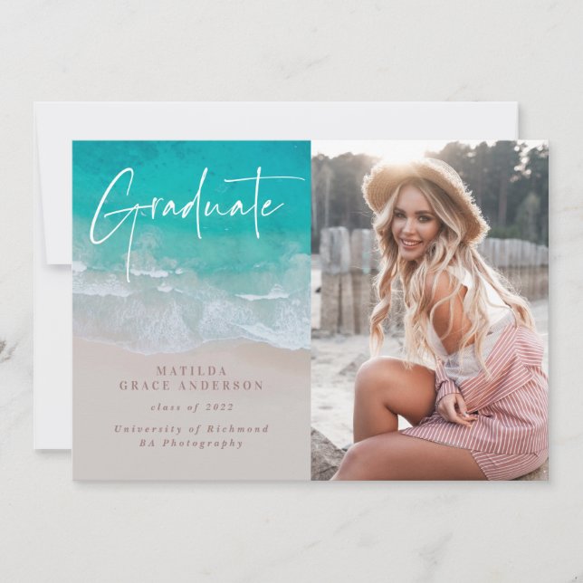 Moderna graduación de fotos del océano guión de pl (Anverso)