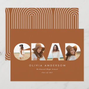 Moderna graduación geométrica de terracota multifo