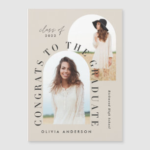 Moderna graduación geométrica multifoto arco