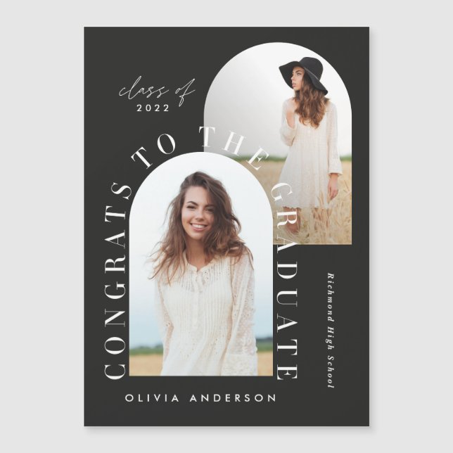 Moderna graduación geométrica multifoto arco (Anverso)