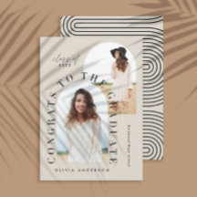 Moderna graduación geométrica multifoto arco