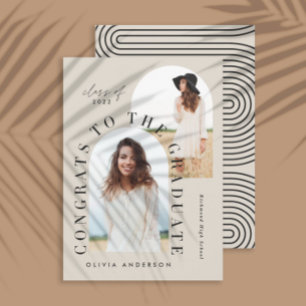 Moderna graduación geométrica multifoto arco