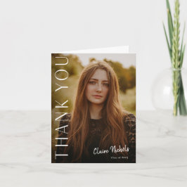 Moderna graduación vertical de fotos Gracias