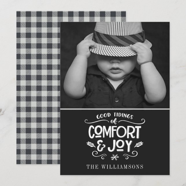 Moderna granja | Foto de Navidad sobre carbón vege (Anverso / Reverso)