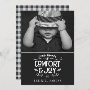 Moderna granja Foto de Navidad sobre carbón vege