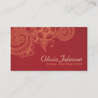 Moderna Henna Design Tarjetas de visita - Groupon
