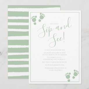 Moderna Huella Sip Y Ver Invitación De La Fiesta