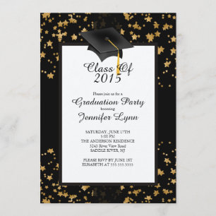 Moderna invitación a la fiesta de graduación en ne