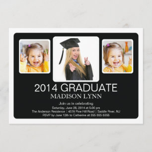 Moderna invitación a una fiesta de graduación mult