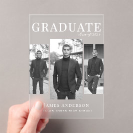 Moderna Invitación de 3 graduados de fotografía