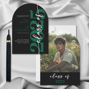 Moderna Invitación de Arco de Tipografía Verde