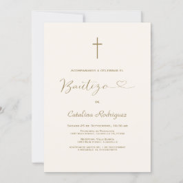 Moderna invitación de bautizo bautismo Chica Hija