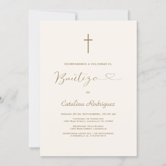 Moderna invitación de bautizo bautismo Chica Hija