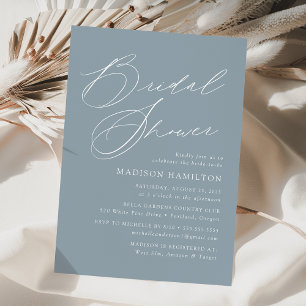 Moderna invitación de boda elegante con letra manu