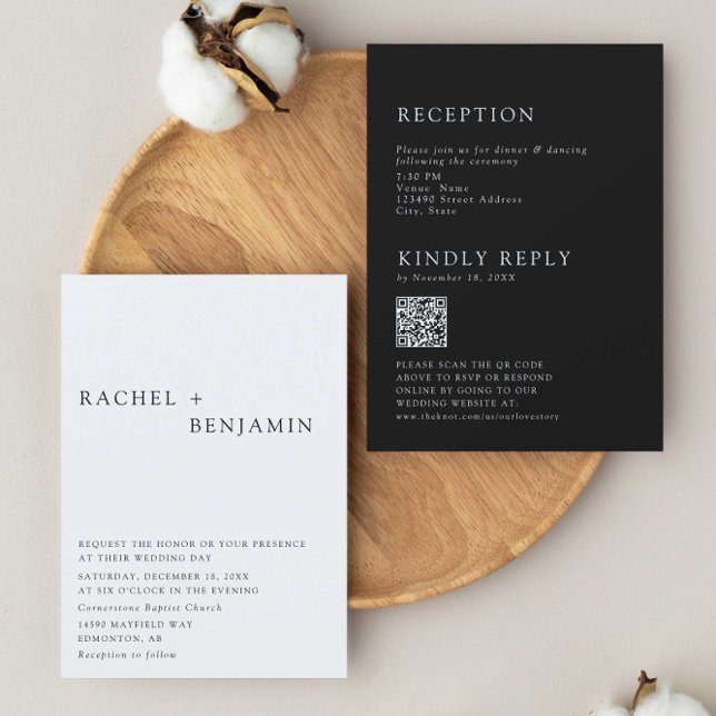 Moderna invitación de boda minimalista elegante co (Subido por el creador)