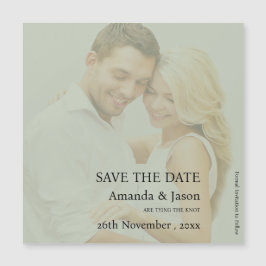 Moderna Invitación de Boda translúcida verde sabio