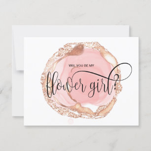 moderna invitación de dama de honor con toque de r