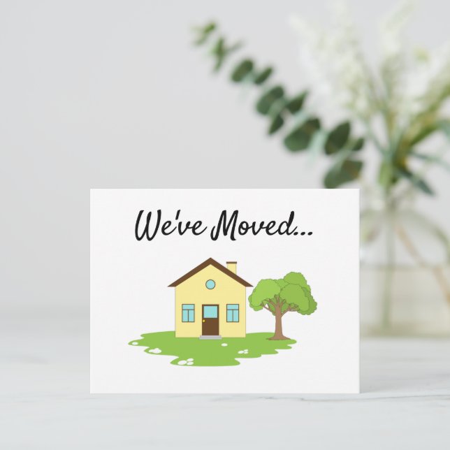 Moderna Invitación de direcciones nuevas y persona (Anverso de pie)