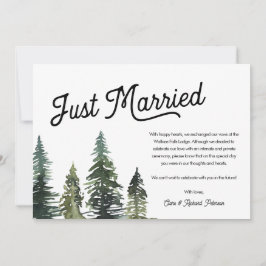 Moderna Invitación de Elopement simple casada