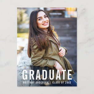 Moderna Invitación de foto de graduación de Guay B