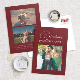 Moderna Invitación de foto graduada de moda mínima