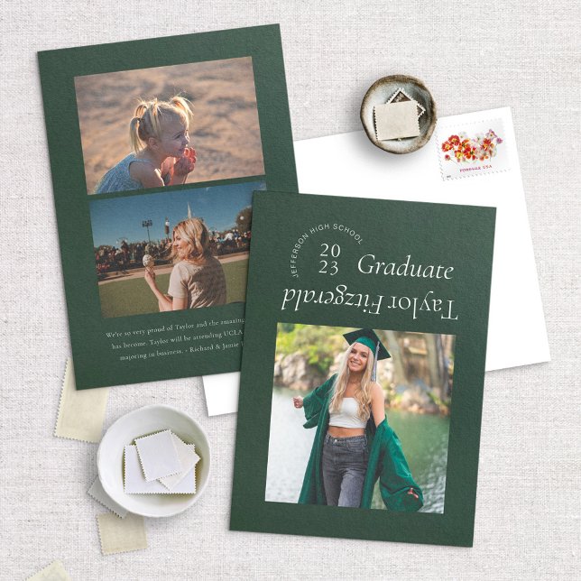 Moderna Invitación de foto graduada de moda mínima (Subido por el creador)