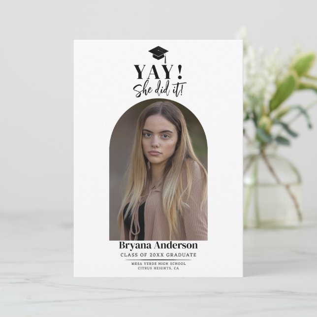 Moderna Invitación de fotografía de la residencia  (Anverso de pie)