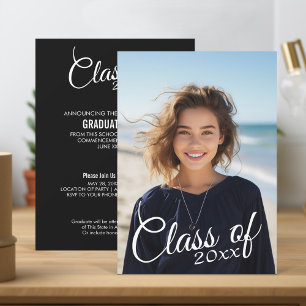 Moderna Invitación de fotografía y Fiesta de gradu