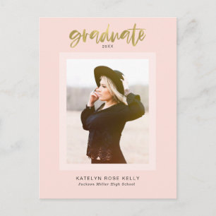 Moderna Invitación de fotos de graduación de moda