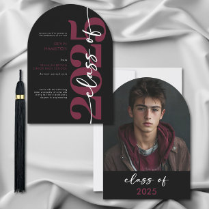 Moderna Invitación de grado de arco de tipografía 