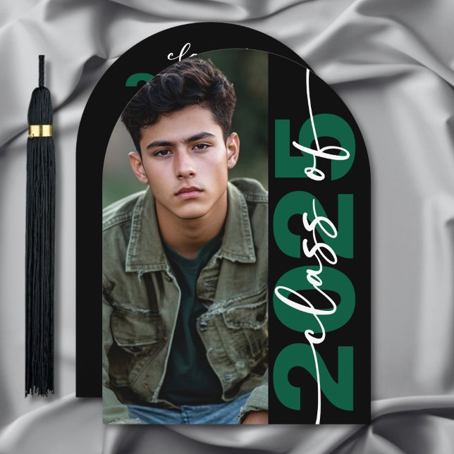 Moderna Invitación de Grado de Arco de Tipografía  (Modern Bold Typography Arch Grad Announcement)