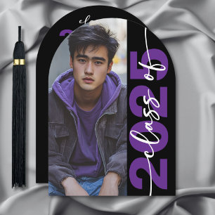 Moderna Invitación de Grado de Arco de Tipografía 