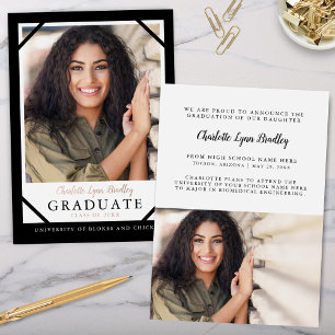 Moderna Invitación de graduación de 2 Relieves met