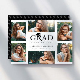 Moderna Invitación de graduación de 6 fotos