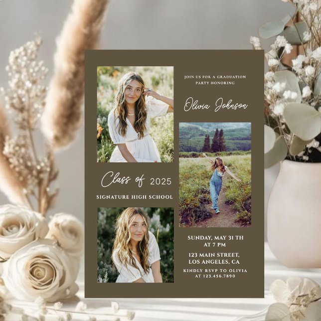 Moderna Invitación de graduación de acrílico 4 fot (Subido por el creador)