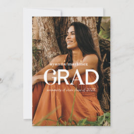 Moderna Invitación de Graduación de Foto GRAD