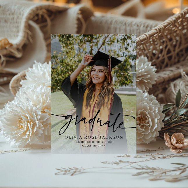Moderna Invitación de graduación de fotografía Cas (Subido por el creador)