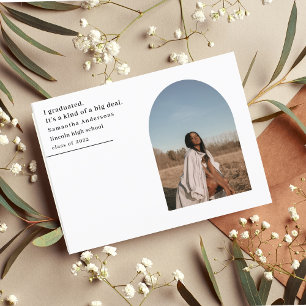 Moderna Invitación de graduación de fotografía de 