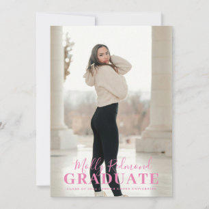 Moderna Invitación de graduación de fotografía mín