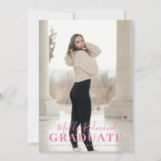 Moderna Invitación de graduación de fotografía mín