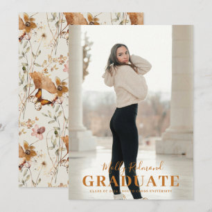 Moderna Invitación de graduación de fotografía mín