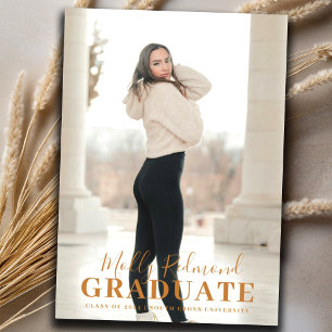 Moderna Invitación de graduación de fotografía mín