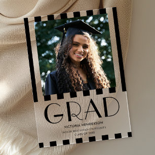 Moderna Invitación de graduación de fotografía ret