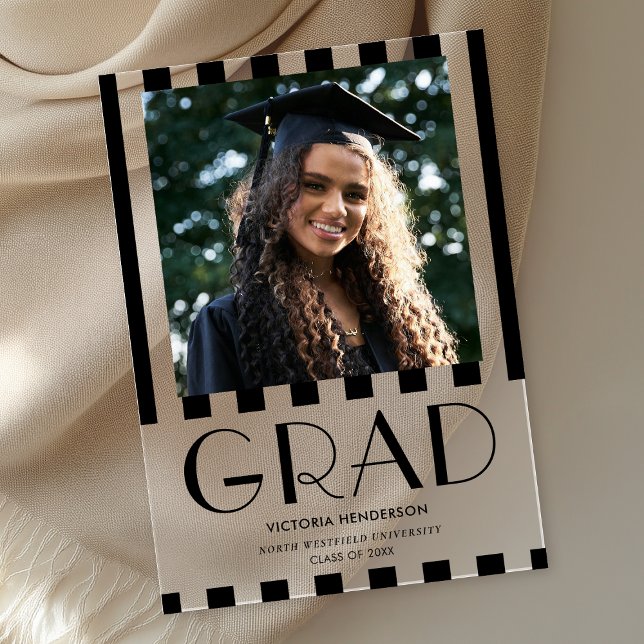 Moderna Invitación de graduación de fotografía ret (Subido por el creador)