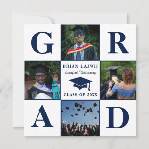 Moderna Invitación de Graduación de Fotografías de