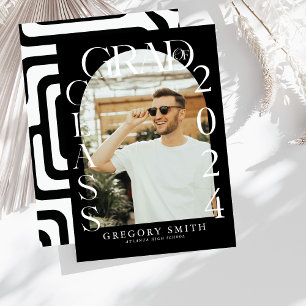 Moderna Invitación de graduación de fotos del Boho