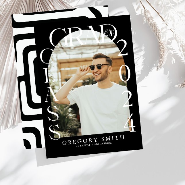 Moderna Invitación de graduación de fotos del Boho (Subido por el creador)