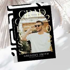 Moderna Invitación de graduación de fotos del Boho