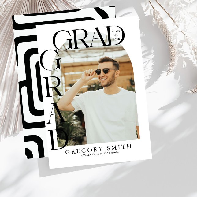 Moderna Invitación de graduación de fotos del Boho (Subido por el creador)