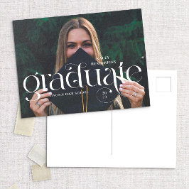 Moderna Invitación De Graduación De Fotos Swirl Se